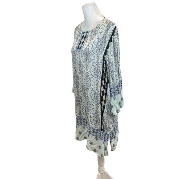 Ladies J. Jill Sea‎ Glass Mixed Print Tunic Top 3/4 Sleeves Size Large - Picture 4 of 11
